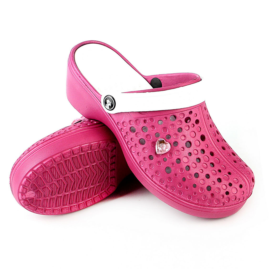 Damen Clogs aus EVA Bordeaux auf Keilabsatz | Jose Amorales | Großhandel