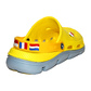 Damen Clogs aus EVA Gelb mit grauer Sohle & Jibbitz „Flaggen“ | Jose Amorales | Großhandel