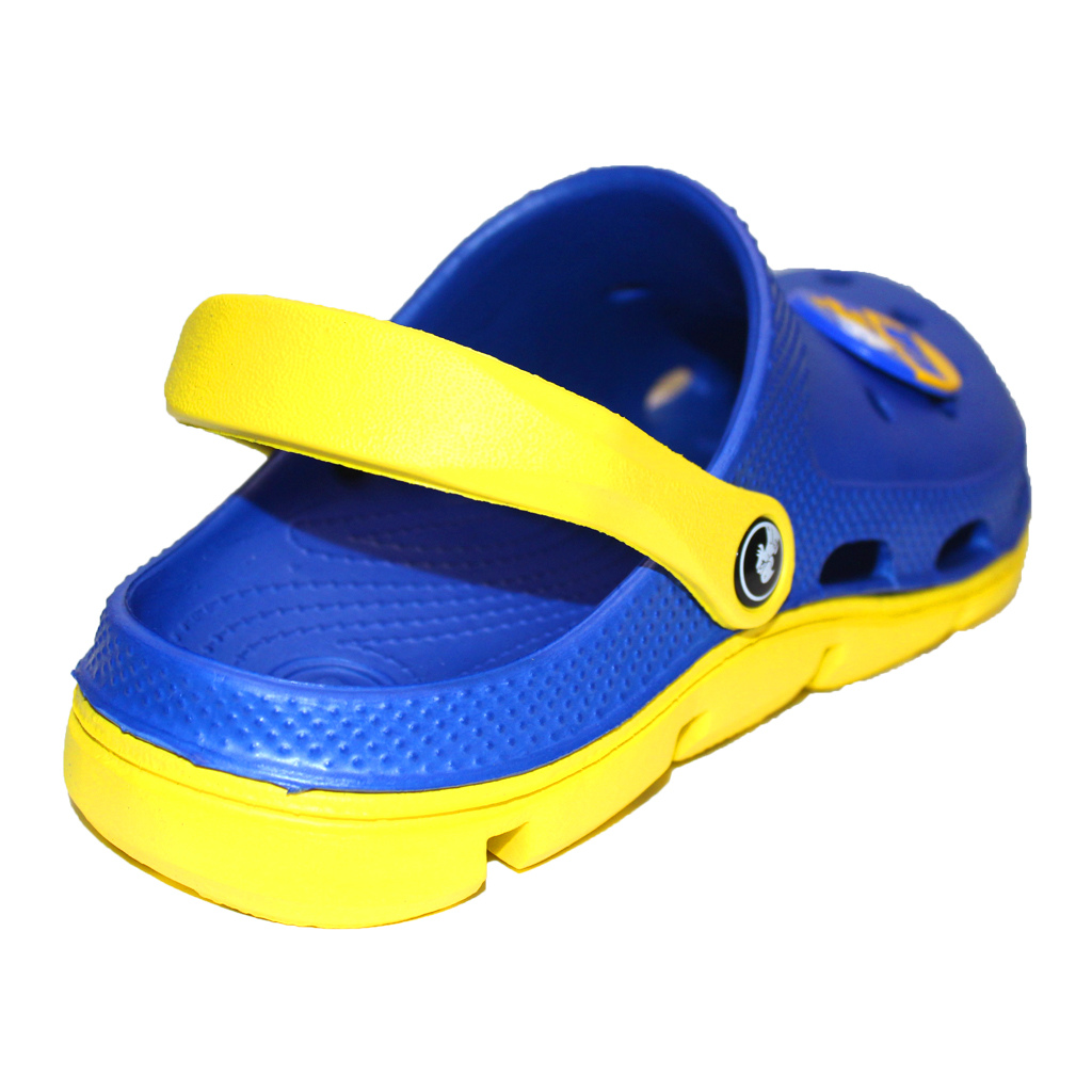 Damen Clogs aus EVA Blau mit gelber Sohle | Jose Amorales | Großhandel