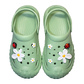 Damen Clogs aus EVA Oliv mit Jibbitz Gänseblümchen & Marienkäfer | Jose Amorales | Großhandel
