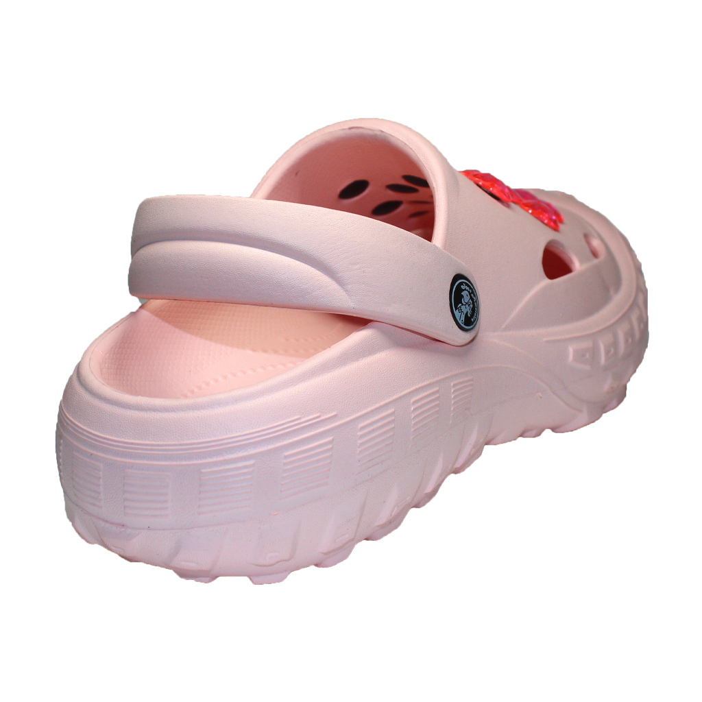 Damen Clogs aus EVA Pfirsich mit Kristallherz-Deko | Jose Amorales | Großhandel