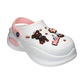 Damen Clogs aus EVA Weiß mit rosa Riemen & bunten Jibbitz | Jose Amorales | Großhandel