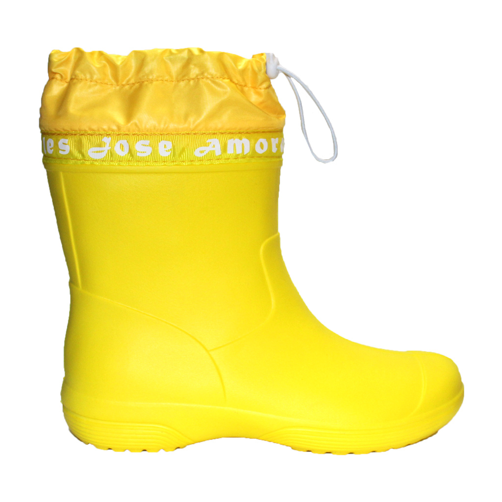 Damen EVA Gummistiefel Wasserdicht Gelb mit Manschetten | Jose Amorales | Großhandel