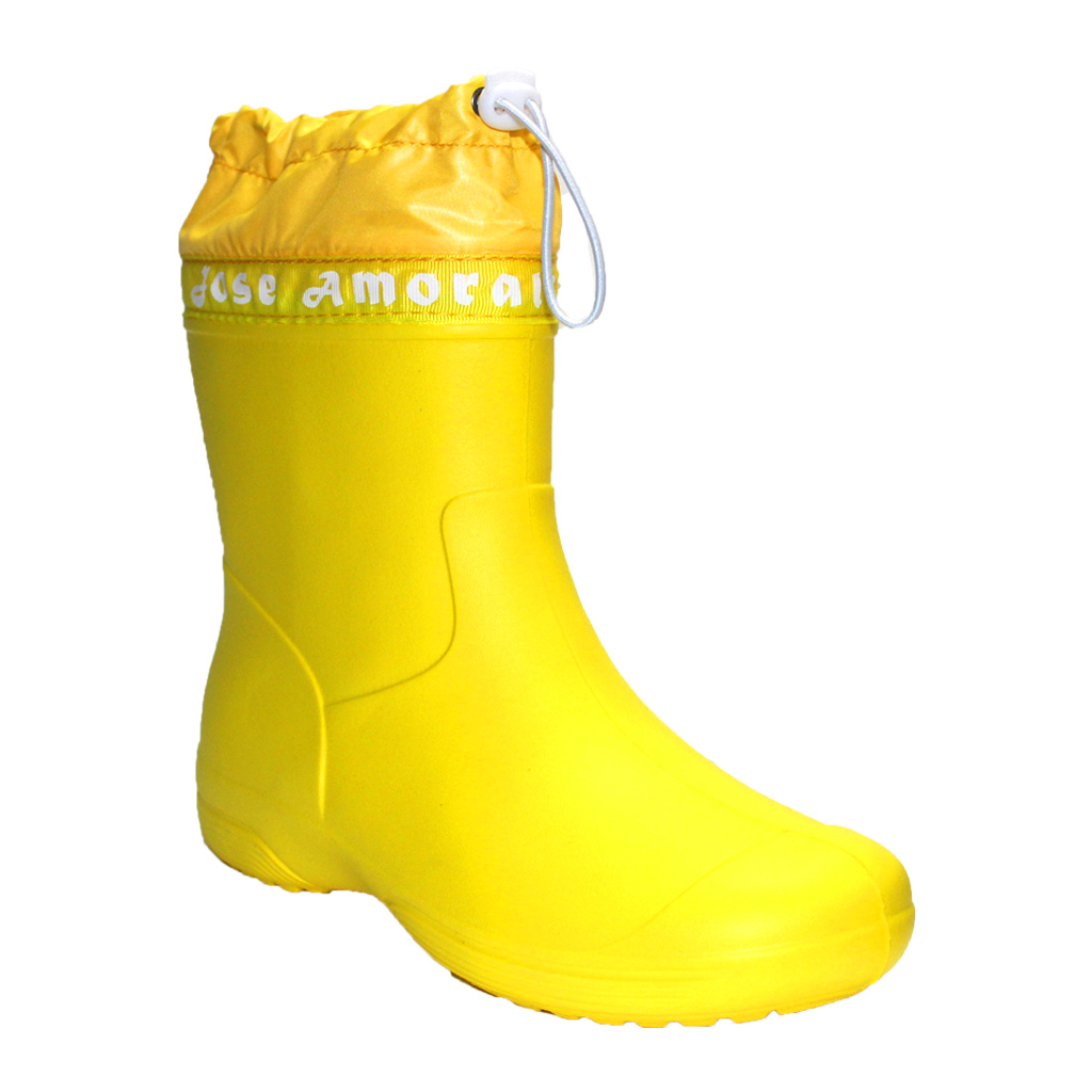 Damen EVA Gummistiefel Wasserdicht Gelb mit Manschetten | Jose Amorales | Großhandel