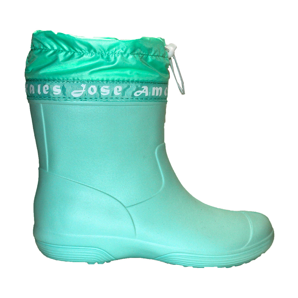 Damen EVA Gummistiefel Wasserdicht Türkis mit Manschetten | Jose Amorales | Großhandel