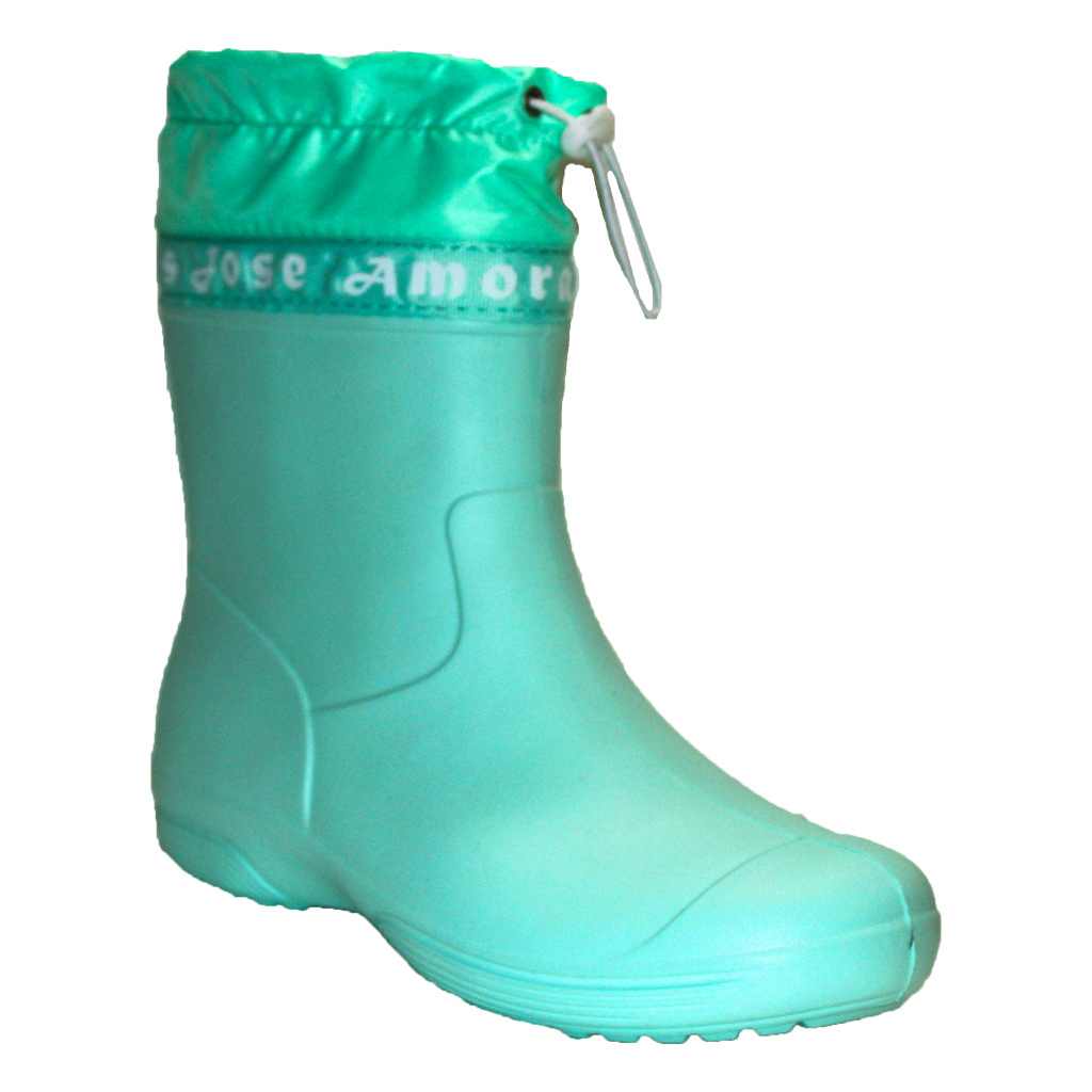 Damen EVA Gummistiefel Wasserdicht Türkis mit Manschetten | Jose Amorales | Großhandel