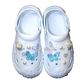 Damen-Clogs Weiß, Verzierung: Set aus Schmetterlingen | Jose Amorales | Großhandel