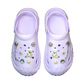 Damen Clogs Flieder mit silberfarbenen Jibbitz-Charms und Kette | Jose Amorales | Großhandel