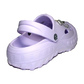 Damen Clogs Flieder mit silberfarbenen Jibbitz-Charms und Kette | Jose Amorales | Großhandel