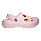 Damen Clogs Rosa mit Jibbitz-Deko: Gänseblümchen & Marienkäfer | Jose Amorales | Großhandel