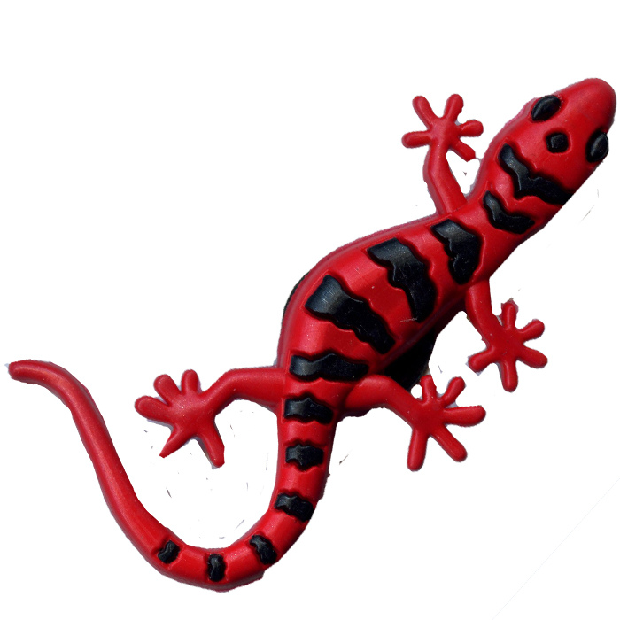 Jibbitz-Anstecker Rote Echse | Deko-Lizard für Clogs | Jose Amorales | Großhandel