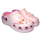 Teenager Clogs Pfirsich mit rosa Fersenriemen & Jibbitz „Schmetterling“ | Jose Amorales | Großhandel