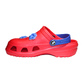 Teenager Clogs Rot mit blauem Fersenriemen & Jibbitz „Pfote“ | Jose Amorales | Großhandel