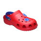 Teenager Clogs Rot mit blauem Fersenriemen & Jibbitz „Pfote“ | Jose Amorales | Großhandel