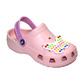 Kinder Clogs Pfirsich mit rosa Fersenriemen & Jibbitz „Schmetterling“ | Jose Amorales | Großhandel