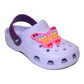 Kinder Clogs Flieder mit violettem Fersenriemen & Jibbitz „Schmetterling“ | Jose Amorales | Großhandel