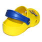 Kinder Clogs Gelb mit blauem Fersenriemen & Jibbitz „I love Ukraine“ | Jose Amorales | Großhandel